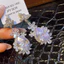 Hoa Bướm Mới Giọt Nước Zircon Ánh Sáng Sang Trọng Thời Trang Bạc Bông Tai Kim