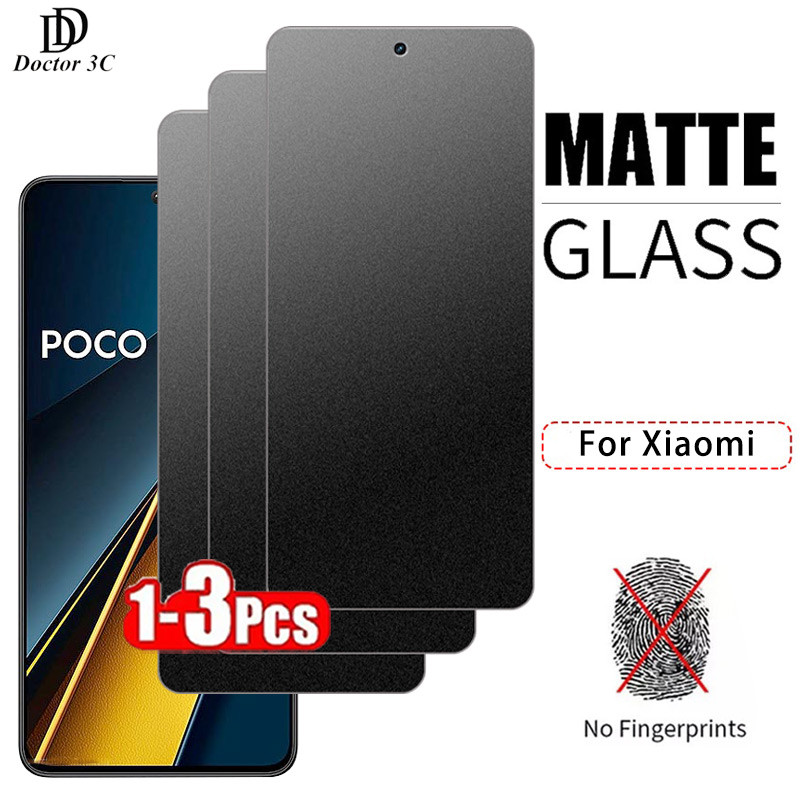 Kính cường lực mặt nhám chống bám vân tay cho Xiaomi Poco X8 X6 X5 X4 X3 NFC M6 Plus M5 M5s M4 M3 F6 F5 F4 GT F3 Pro Max 5G 4G 2026