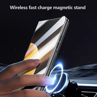 Giá đỡ ống kính kim loại trong suốt mạ điện Vỏ từ tính cho Honor Magic V3 Vs3 Vỏ điện thoại sạc không dây từ tính