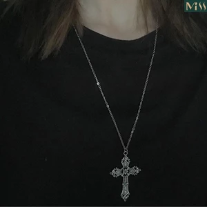 Miss * Thời trang Bohemia Chúa Kitô cho Vòng cổ chữ thập Vòng cổ mặt dây chuyền Gothic với Cha kim loại