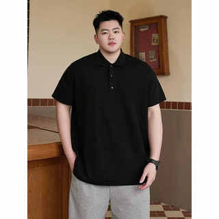 [Plus Size] Áo Sơ Mi Polo 110-175KG Nam Oversize Tay Ngắn Cotton Rời Công Sở Áo Đen Lớn 8XL 9XL 10XL