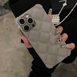 Ốp điện thoại kiểm tra kim cương giả sang trọng bằng kim cương giả cho iPhone15 14 13 12 11 Pro Max bảo vệ camera chống sốc Ốp lưng silicon mềm chống rơi