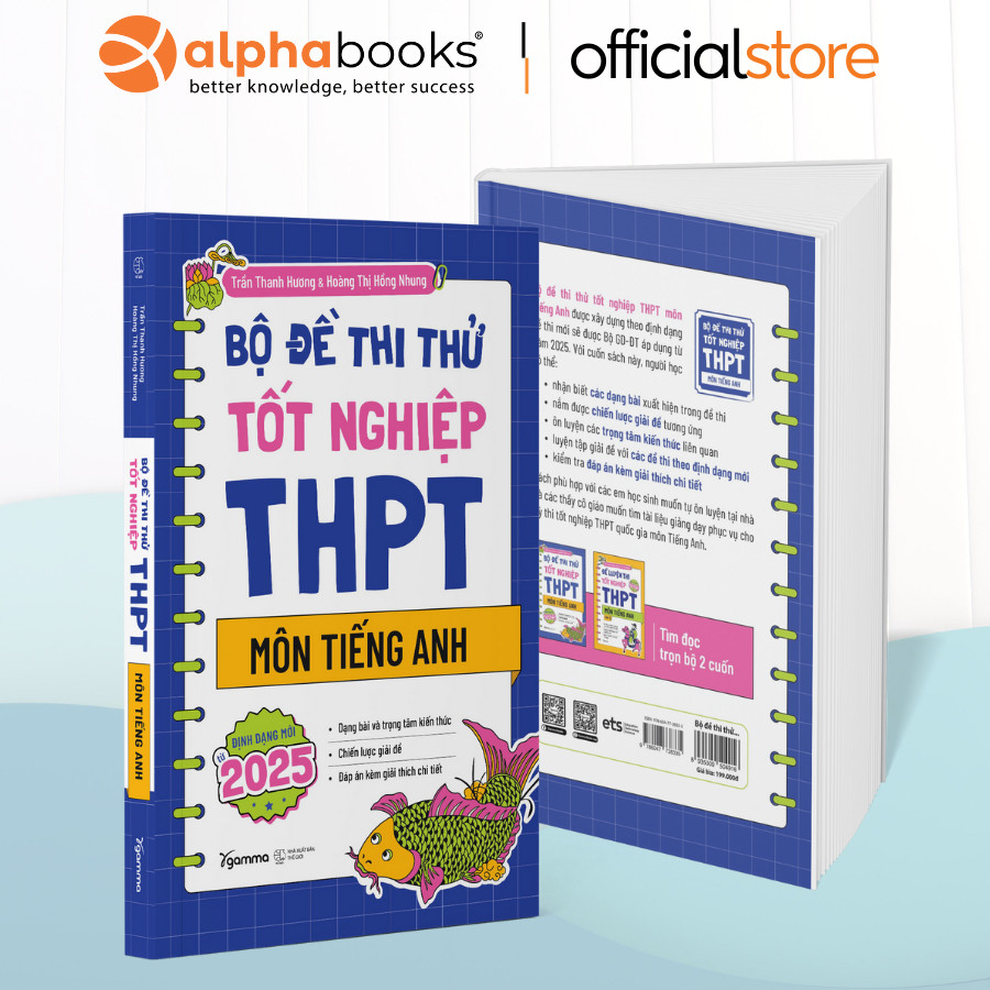 Sách - Lẻ/Combo: Bộ đề thi thử tốt nghiệp THPT môn Tiếng Anh + Perfect English Grammar (Gamma)