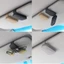 Kẹp kính che nắng ROLY, Kẹp móc treo kính mắt ô tô đàn hồi chống trầy xước, Giá đỡ kính mắt ô tô bằng da PU đa năng Phụ kiện nội thất ô tô