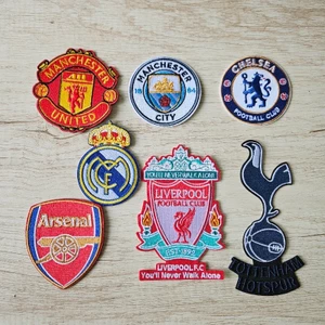 Arsenal Manchester United Liverpool Chelsea Đội Bóng Đá Câu Lạc Bộ Logo Biểu Tượng Velcro Người Hâm Mộ Bóng Đá Thêu Sắt Trên Miếng Dán Mũ Túi Áo Phụ Kiện