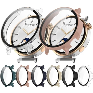 Huawei WatchGT5 WatchGT4 GT4 GT5 PC cứng chất lượng cao + Kính cường lực Phim cho Huawei Watch GT 5 4 41mm 46mm Chống trầy xước Chống vân tay Bảo vệ màn hình đồng hồ thông minh