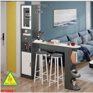 Quầy bar mini kiêm vách ngăn 4VQB02 ( Không ghế )- VĐ Smart Furrniture NỘI THẤT LẮP RÁP VIENDONGADV