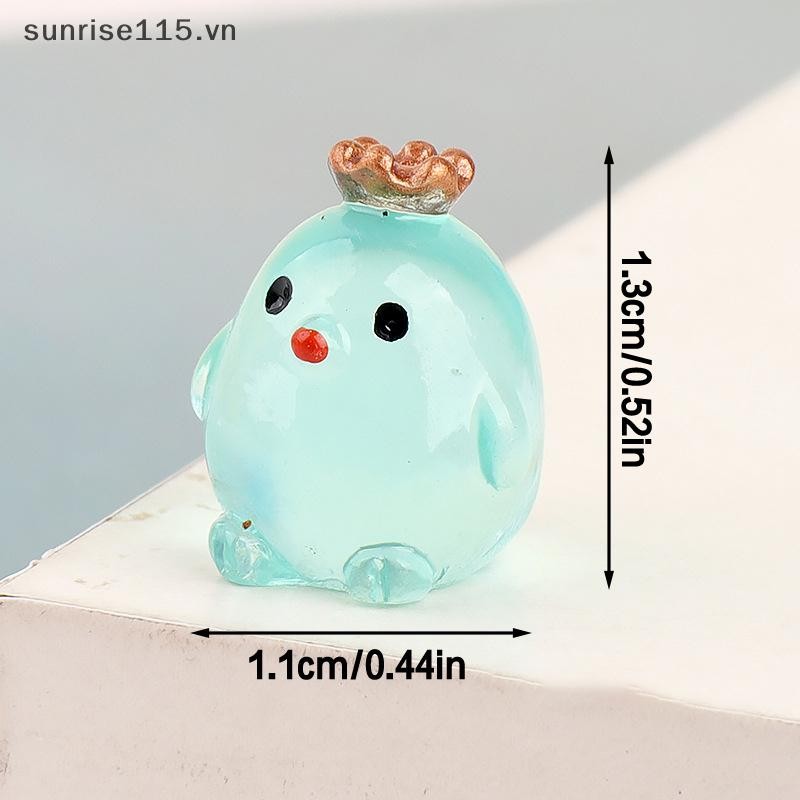 Srvn Vương Miện Dạ Quang Hình Gà Con Trang Trí Phòng Nhựa Nhà Cửa Và Trang Trí Phát Sáng Thu Nhỏ Phong Cảnh Vi Sóng Vịt Quà Tặng Yêu Tinh.