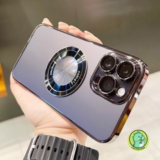 Ốp điện thoại từ tính phong cách CD sang trọng cho Redmi Note 13 12 11 Pro Plus Pro + Note 11s Note 10 Pro Max 5G 4G Vỏ mạ sạc không dây rỗng Vỏ mềm trong suốt mát mẻ