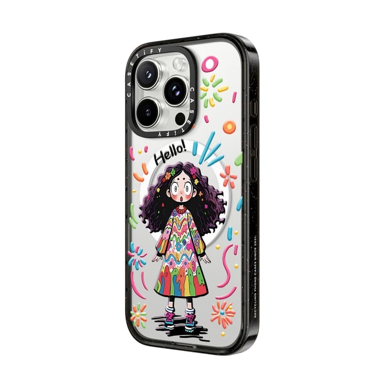 Casetify X Rainbow girl Hút Từ Tính Cứng Acrylic Ốp Lưng Cho Apple IPhone 12 13 14 15 16 Pro Max Plus Có Hộp
