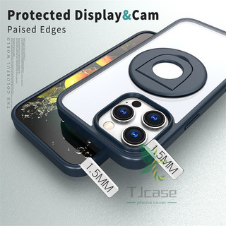 Giá đỡ vòng từ tính Vỏ pha lê Vỏ Iphone 16 15 14 13 12 11 Pro Max Plus Xoay vòng Giá đỡ chân đế Vỏ sạc không dây