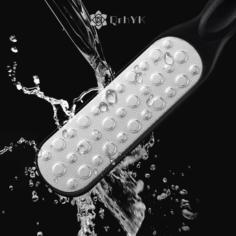 Qrhyk Bàn Chân Hai Mặt Rasp Gót Chân Chà Ban Đá Mài Móng Chân Đế Cạo Gót Chân Calluses Sừng Chân Dụng Cụ Mới