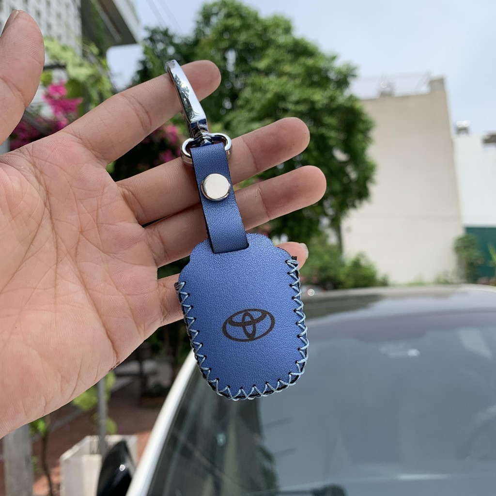 Bao Da Chìa Khóa Ô tô Toyota Vios E 19-21, E&G 14-18, Da Nhập Khẩu, Khâu thủ công