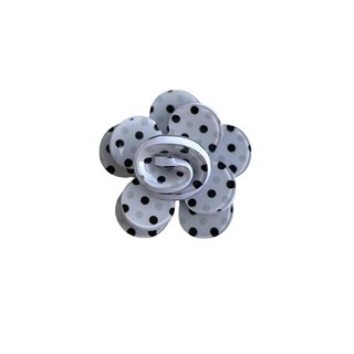 Phong cách Hàn Quốc, phụ kiện acrylic cánh hoa 3D chấm bi, DIY làm bông tai, phụ kiện tóc bán buôn
