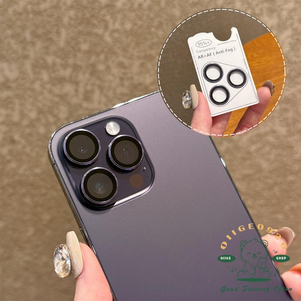 [Phim ống kính iPhone] Phim ống kính kim loại in cho Iphone16 Pro Max 15 14 Kính cường lực độ phân giải cao Que thứ hai