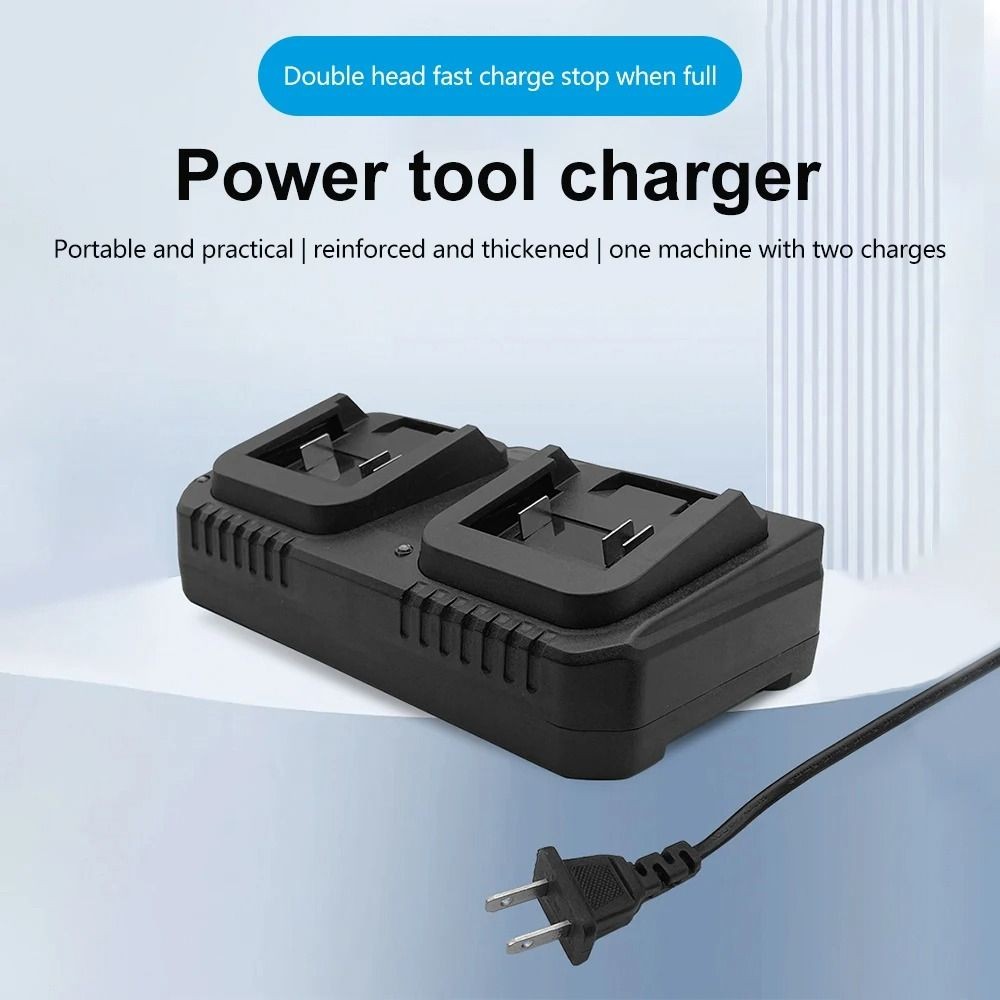 YMIFI 1 Bộ Sạc Nhanh Pin Lithium, 2 Cách EU / US Cắm Pin Sạc, Phụ Kiện Dụng Cụ Sạc Nhanh 3A Cho Makita 18V 21V Pin BL1415 / 1815 / 1830 / 1850
