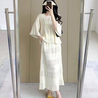 Miyake Pleat Top & Váy, Thiết Kế Ôm Body Sweet, Phù Hợp Phong Cách Mới Cho Nữ Mùa Hè
