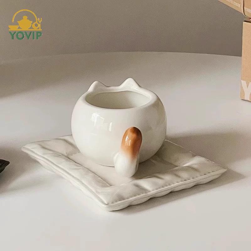 YOVIP Gốm Cốc Hoạt Hình Xiêm Cốc Cà Phê Underglase Màu Cốc Nước Nhà Ăn Sáng Sữa Cà Phê Cốc Quà Tặng Sinh Nhật VN