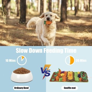 Thảm Snuffle Cho Chó Giống Lớn, Đồ Chơi Xếp Hình Cho Ăn Chậm & Tìm Kiếm Thức Ăn Cho Chó, Thảm Xốp 32 '' X 20 '' Cho Chó, Đồ Chơi Cho Chó Giảm Lo Âu