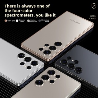 Ốp bảo vệ khung kim loại khóa cá ngựa doanh nghiệp cao cấp cho Samsung S25 S24 S23 Ultra s25plus