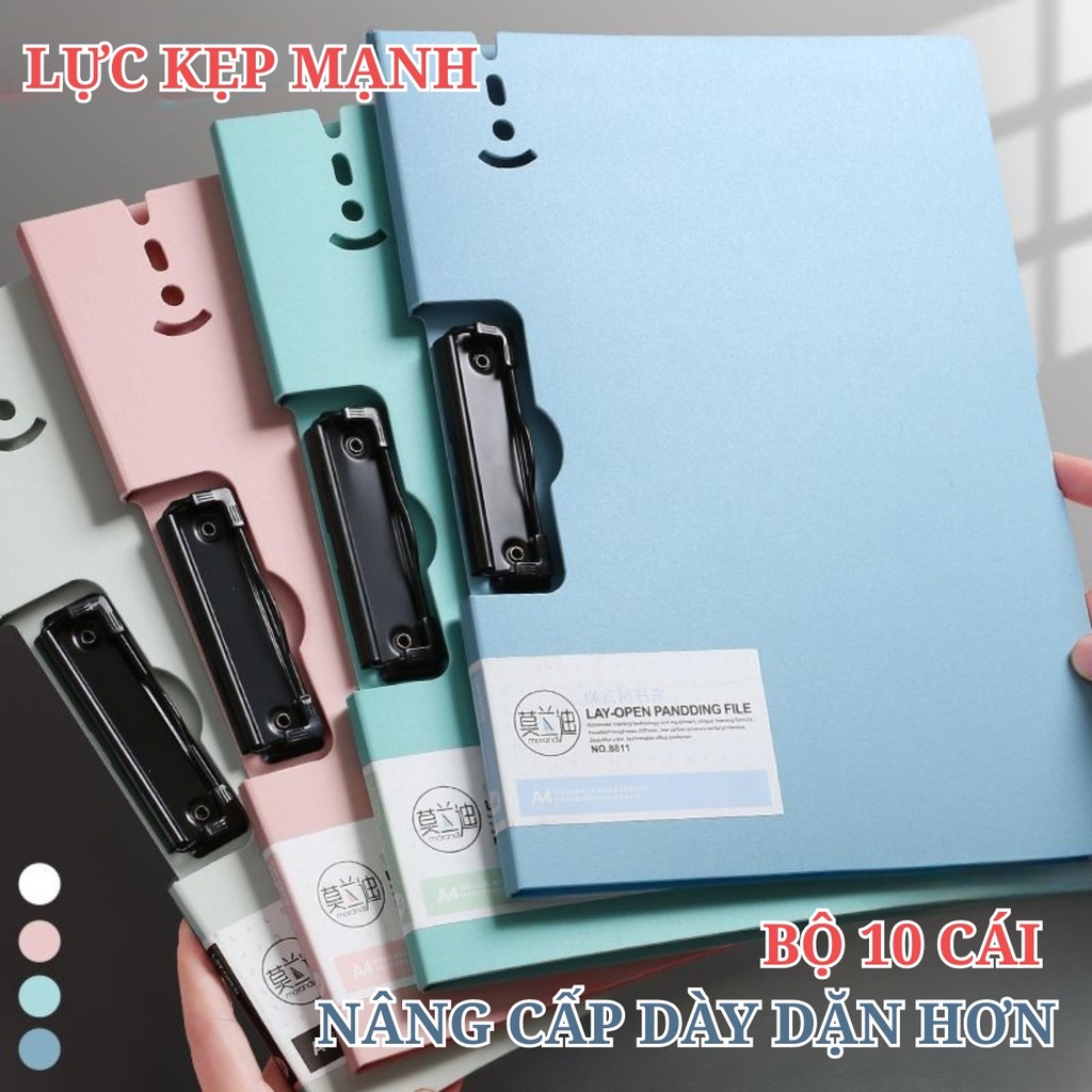 Bìa Kẹp Trình Chữ Ký A4 Cao Cấp - Bìa Đôi Nhựa Chắc Chắn, File Kẹp Tài Liệu Hai Mặt Tiện Dụng Nhiều Màu