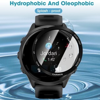 Dành Cho Garmin Forerunner 970 1-3 Chiếc Full Cover Cong Cạnh Đen Kính Cường Lực Phim Cho Garmin Forerunner 570 47mm 42mm Kính Chống Trầy Xước Phim Bảo Vệ Màn Hình