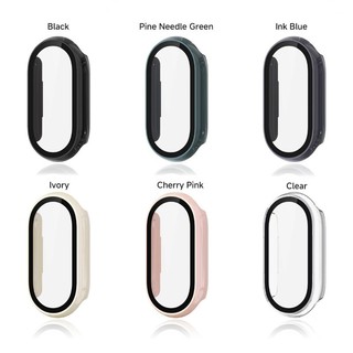 Kính Cường Lực + Vỏ Cho Xiaomi Band 10 Matte Cứng PC Ốp Lưng Bảo Vệ Màn Hình Cho Xiaomi Band 9 8 Vỏ Đồng Hồ Thông Minh Phụ Kiện