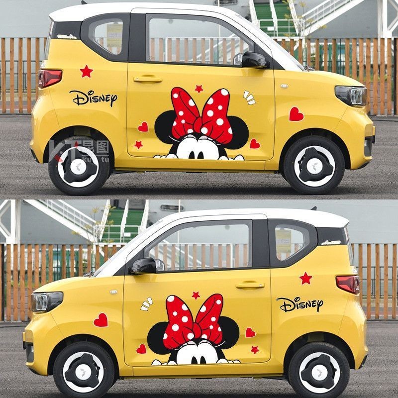 Ola Cheryway Nhãn Dán Xe Hơi Dễ Thương Kiến Nhỏ Kem Minnie mini Body Sticker Colai Wuling Hongguang Mickey