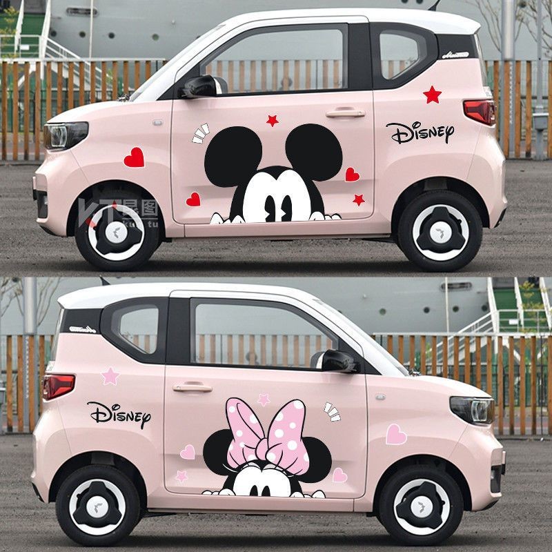 Ola Cheryway Nhãn Dán Xe Hơi Dễ Thương Kiến Nhỏ Kem Minnie mini Body Sticker Colai Wuling Hongguang Mickey