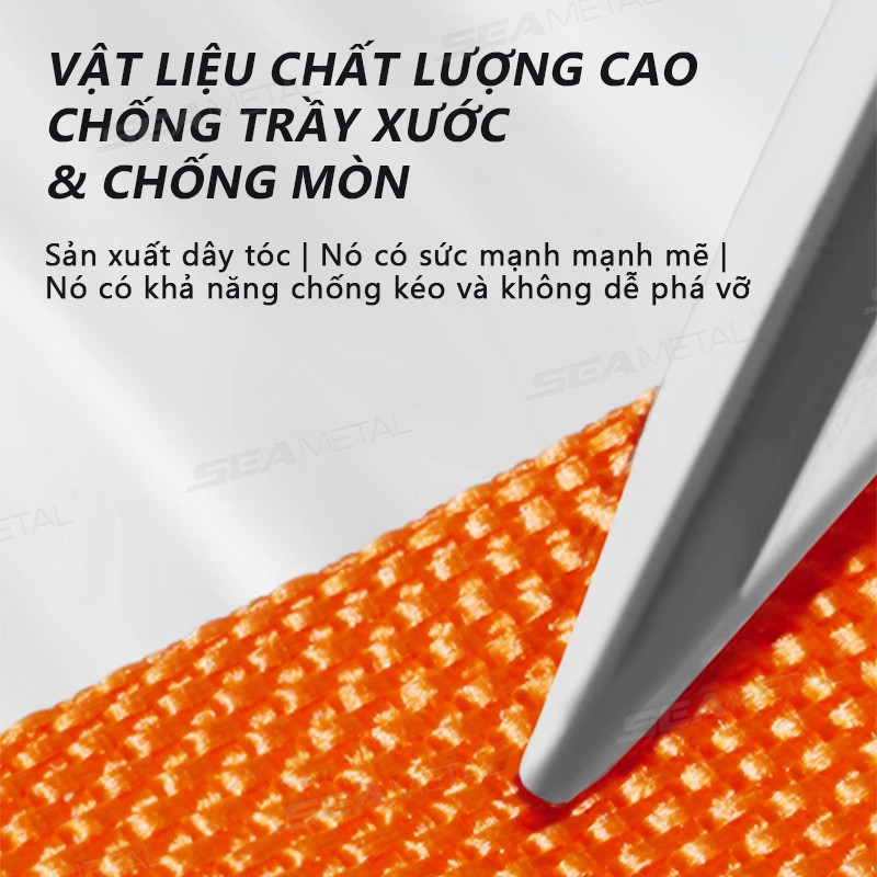 Dây buộc hàng hóa ô tô SEAMETAL 3/4/6m, Khóa kéo, Dây buộc chắc chắn cho xe máy và xe đạp