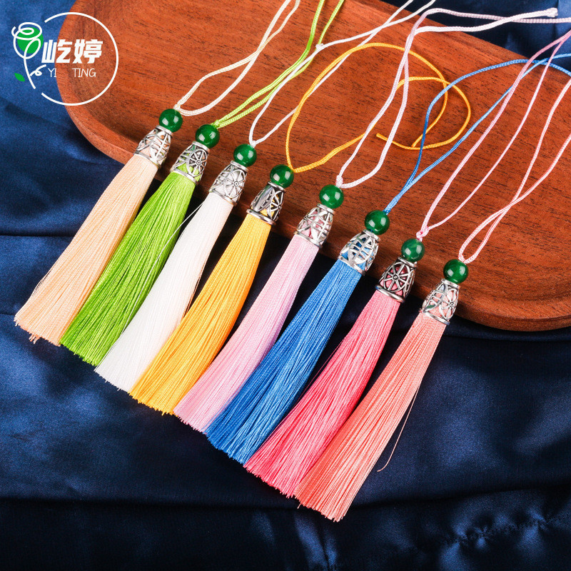 (combo 5 cái) Tua rua cổ trang phong cách Trung Hoa kèm chụp size 10cm, nguyên liệu làm đồ thủ công. Nguyên liệu DIY