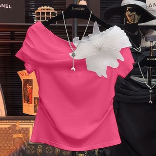 ✨Lớp Trắng Top Siêu Đẹp Thiết Kế Giảm Tuổi Nhẹ Sang Trọng Áo Thun Ngắn Tay Hoa Thời Trang 25.7.20