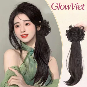 Tóc Giả Đuôi Ngựa Cổ Trang - Kẹp Tiện Lợi, Dài Xoăn, Tóc Bóng Đẹp, Bật Nét Quyến Rũ