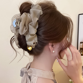 Lưới vuốt tóc nhiều lớp kèm kẹp mềm, thiết kế lông tơ dày dành cho tóc dày của bé gái và phụ nữ