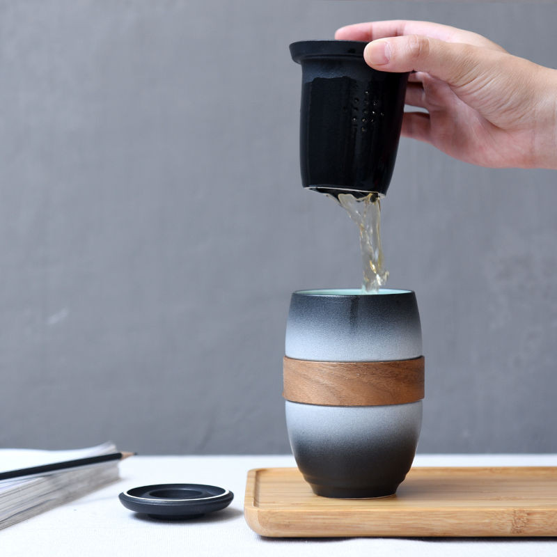 Gốm Sứ Gia Đình / Văn Phòng Giải Trí Trà Trà Trà Tách Nước Có Nắp Lọc 380ml Trà