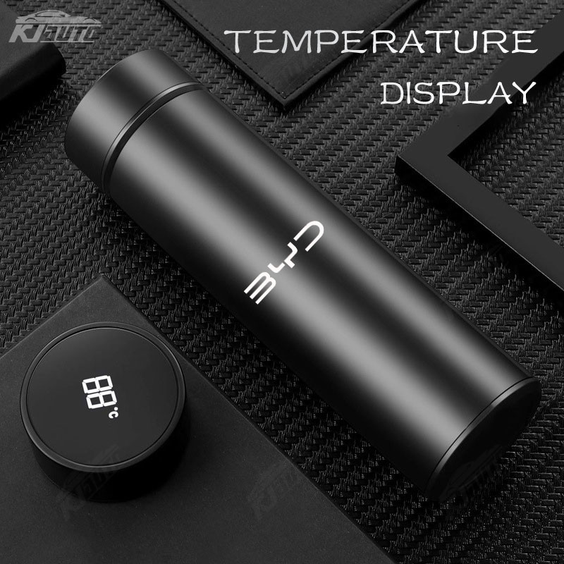 Cốc hút chân không ô tô tùy chỉnh BYD có màn hình hiển thị nhiệt độ Thép không gỉ 304 dành cho doanh nghiệp cao cấp cho Atto 3 Dolphin