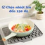 Thảm silicon úp bát đĩa có rãnh thoát nước chống trơn trượt GADI, Thảm silicon nhà bếp đa năng