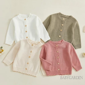 / / -3 tuổi bé trai / bé gái Cardigan dài tay Nút đóng rắn ấm áp mùa đông Quần áo len