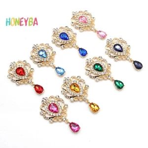 < Honeyba > 32 * 60MM cho kim cương giả Nút tóc Manualidades Phụ kiện Diy Flat back Trâm Phụ kiện trang sức