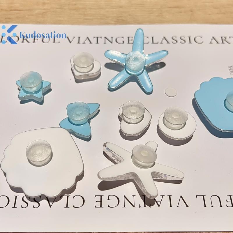 Kudosation 1 Bộ DIY Tắc Sandal Sân Vườn Giày Trang Trí Dễ Thương Sao Biển Nhựa Giày Quyến Rũ Phụ Kiện Khóa Chân Bé Gái Nữ Quà Tặng