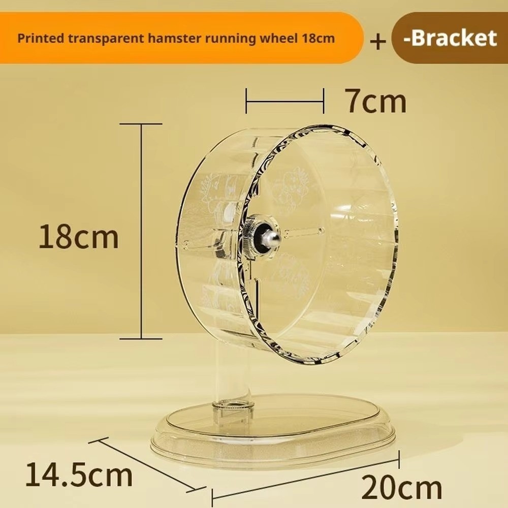 Bánh xe tập thể dục thú cưng NORDICLIFE 1 cái​, Dễ tháo rời Bánh xe chạy bộ Hamster trong suốt, Phụ kiện thú cưng nhỏ mở rộng im lặng