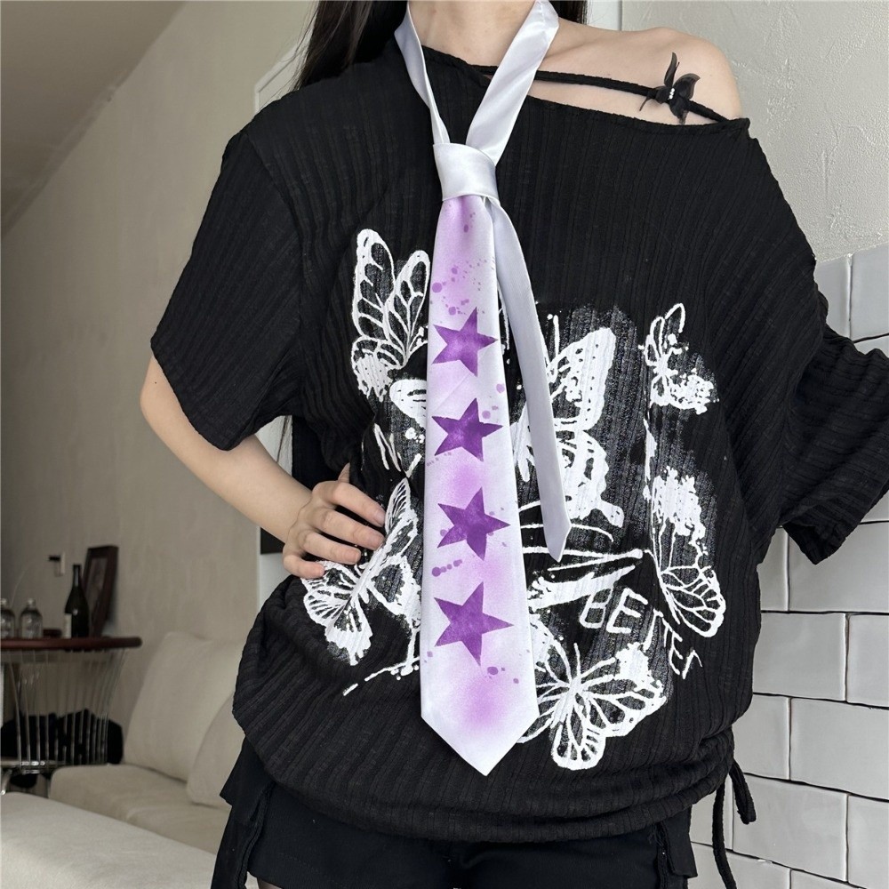 LACYES Star Tie, Y2K Sweet Glossy Tie, Casual Có Thể Điều Chỉnh Tay Thắt Lưng Mềm Phù Hợp Với Phụ Kiện