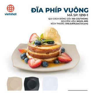 Đĩa phíp vuông nhựa, đĩa nhựa phíp melamine Việt Nhật ms: 1210-1, 1210-2, 1210-3, 1210-4