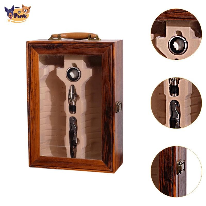 Hộp đựng rượu vang đôi Hộp đóng gói rượu vang bằng gỗ cho đám cưới thủ công DIY