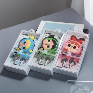[Mặt dây chuyền] 2025 Phong cách mới Powerpuff Ba chiều dành cho bé gái Tai nghe nhét tai Bluetooth không dây Vỏ bảo vệ miễn phí Mặt dây chuyền SDTH đa năng
