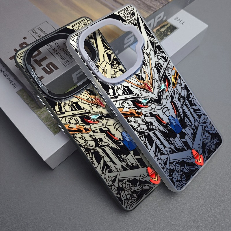 Dành cho iQOO 15 13 12 Pro Z10 Turbo Z9 Z9X Neo 11 Neo 10 Pro Neo 9 Mobile Suit Gundam Micro Matte Frosted Phone Case cho iQOO Z9 Turbo Z8 Ốp điện thoại iQOO chống sốc