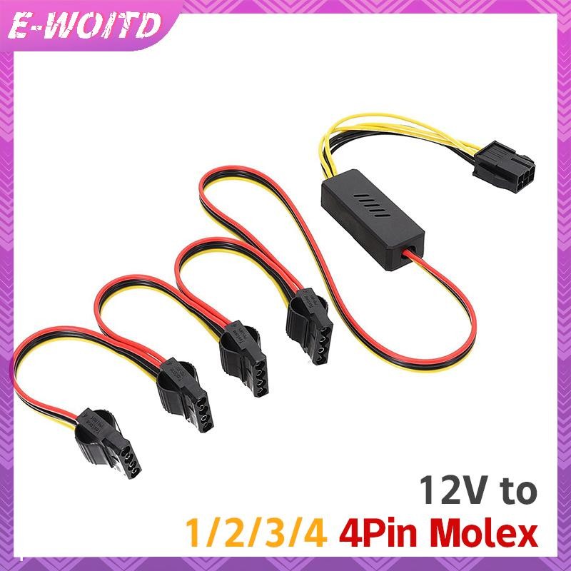 E-WOITD 8PIN / 6PIN Sang Sata Bộ Chuyển Đổi Nguồn Cứng Cáp Kết Nối 12V Đến 4Pin Molex HDD Dây Cấp Nguồn Điện E-WOITD
