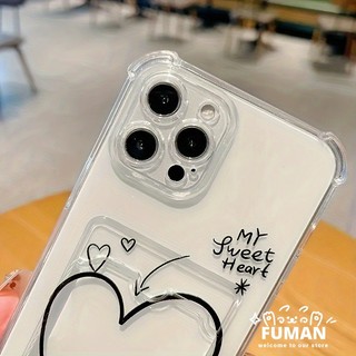 Clear Lines Vỏ Trái Tim Cho Xiaomi 14T 14 13T 13 12T 12 12X 12S Pro Ultra Mi 11 Lite Poco C75 C65 C40 C31 5G 4G Vỏ Điện Thoại Dễ Thương Có Hộp Đựng Thẻ Mềm