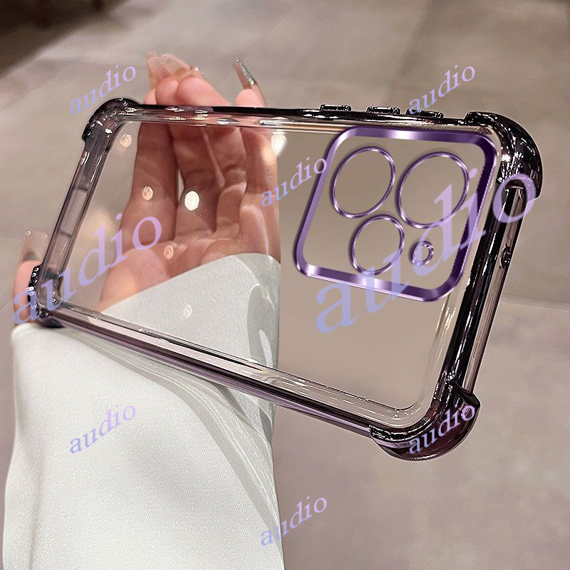 Ốp điện thoại trong suốt mạ bốn góc Realme 15T 5G cho realme 15T 15 Pro Realme15T 5G Ốp lưng silicon mềm chống sốc sang trọng cho Realme 15Pro Realme15 Pro 5G