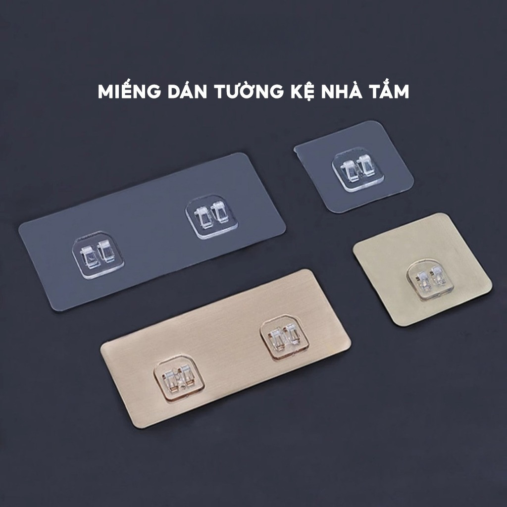 COMBO 2 Miếng Dán Tường Cho Kệ Nhà Tắm Kệ Inox Nhà Bếp Chất Liệu PVC Dán Tường Siêu Chắc